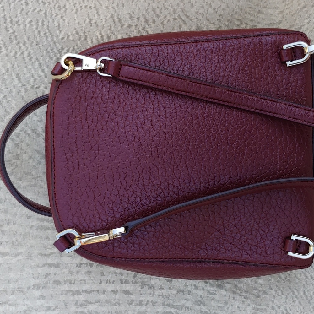 Kate Spade New York Mini Caden Carter Leather Women's Backpack Bag in Burgundy - Picture 5 of 16